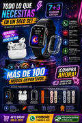 Combo Smartwatch Deportivo Táctico 7+3 con Audífonos Inalámbricos y Correas Intercambiables (Set Multifuncional)