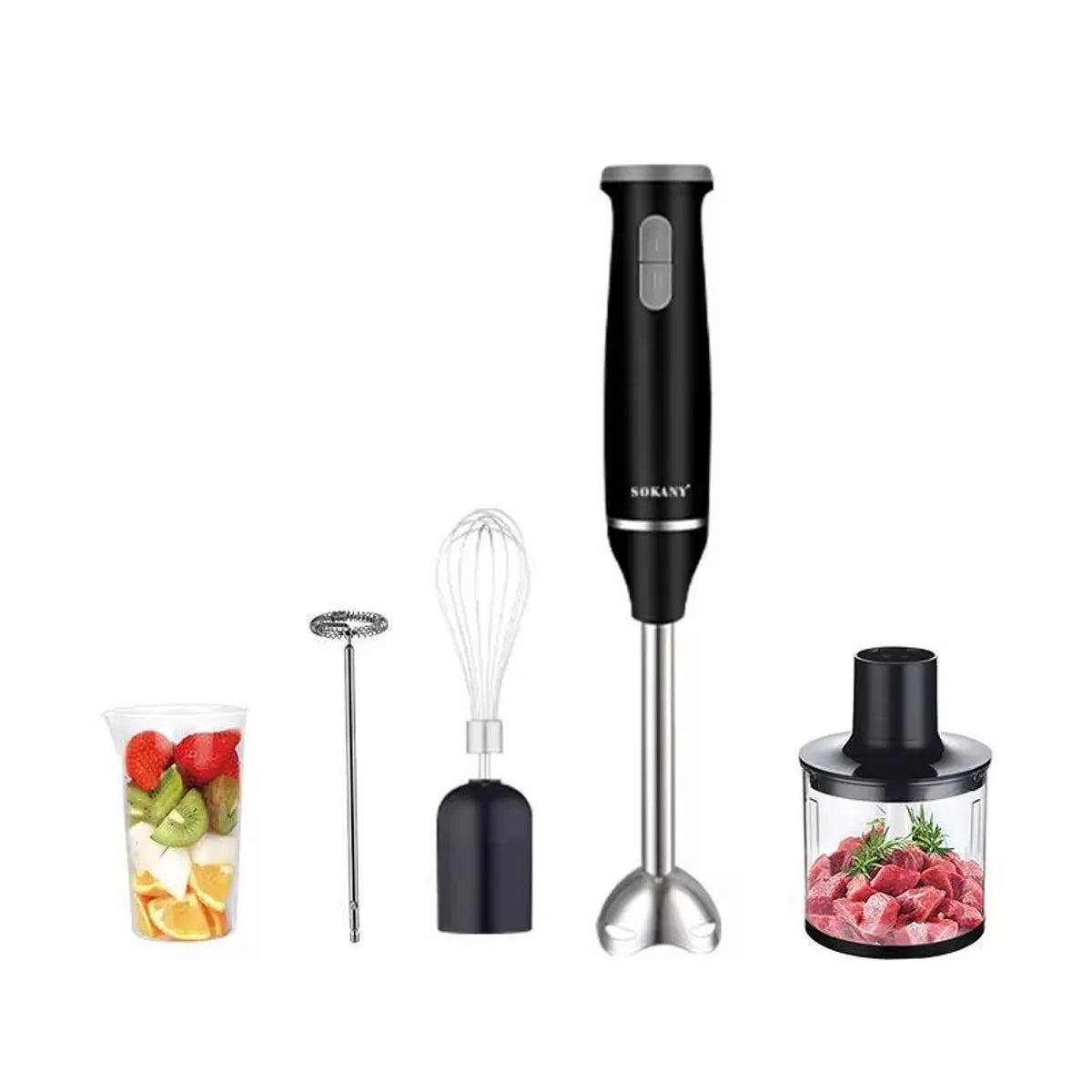 Batidora de Inmersión Multifuncional SOKANY 5 en 1 (Hand Blender Set / Licuadora de Mano)